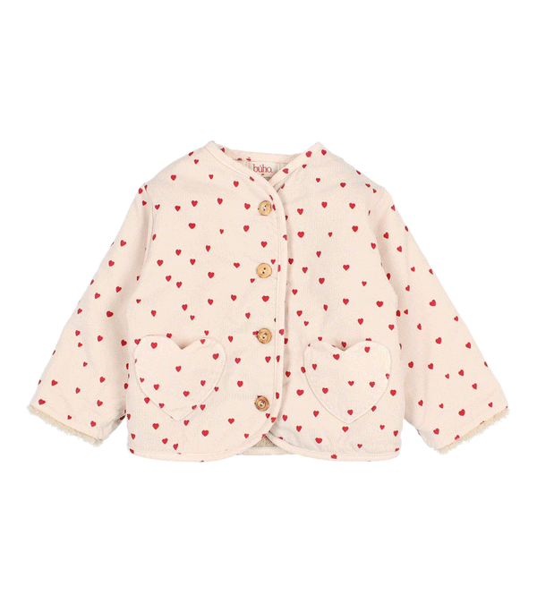 Mini Cuore Heart Micro Corduroy Jacket by Buho