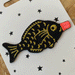 Soy Sauce Fish Iron on Patch by Petra Boase