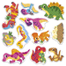 Creative Box of Thick Repositionable Dinosaur Stickers by Janod