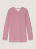 Ruby and Ecru Long Sleeved Striped Tee by Serendipity