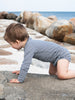 Navy and Ecru Striped Organic Cotton Crossover Body by Serendipity