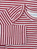 Ruby and Ecru Striped Organic Cotton Crossover Body by Serendipity