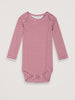Ruby and Ecru Striped Organic Cotton Crossover Body by Serendipity