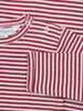 Ruby and Ecru Long Sleeved Striped Tee by Serendipity