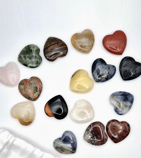 Assorted Mini Gemstone Hearts