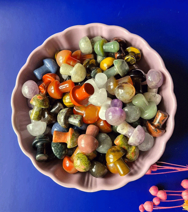 Assorted Mini Gemstone Mushroom