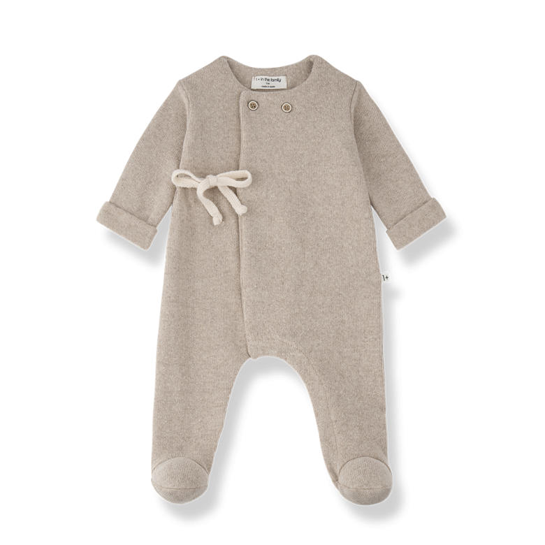 Beige Havre Onesie with Feet by 1+ in the Family