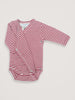 Ruby and Ecru Striped Organic Cotton Crossover Body by Serendipity