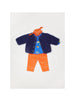 Baby Marine Gingham Reversible Sherpa Jacket by Arsene et Les Pipelettes