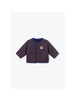 Baby Marine Gingham Reversible Sherpa Jacket by Arsene et Les Pipelettes