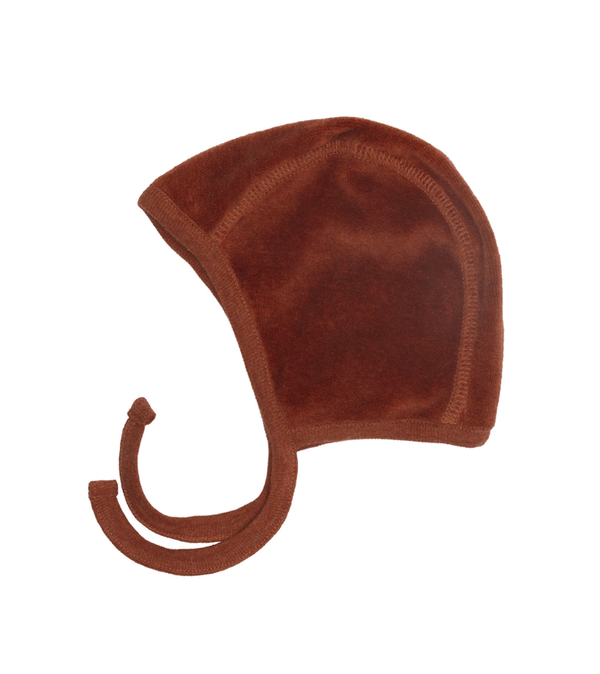 Rust Baby Velour Bonnet by Serendipity