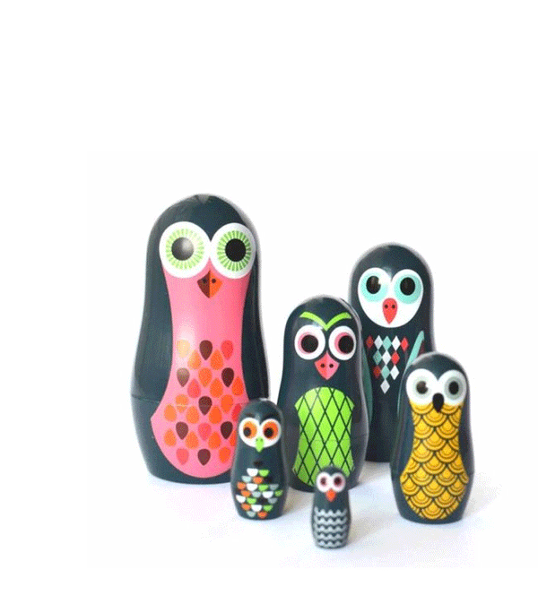 Studio Matryoshka Mini Pocket Owls by Ingela P Arrhenius
