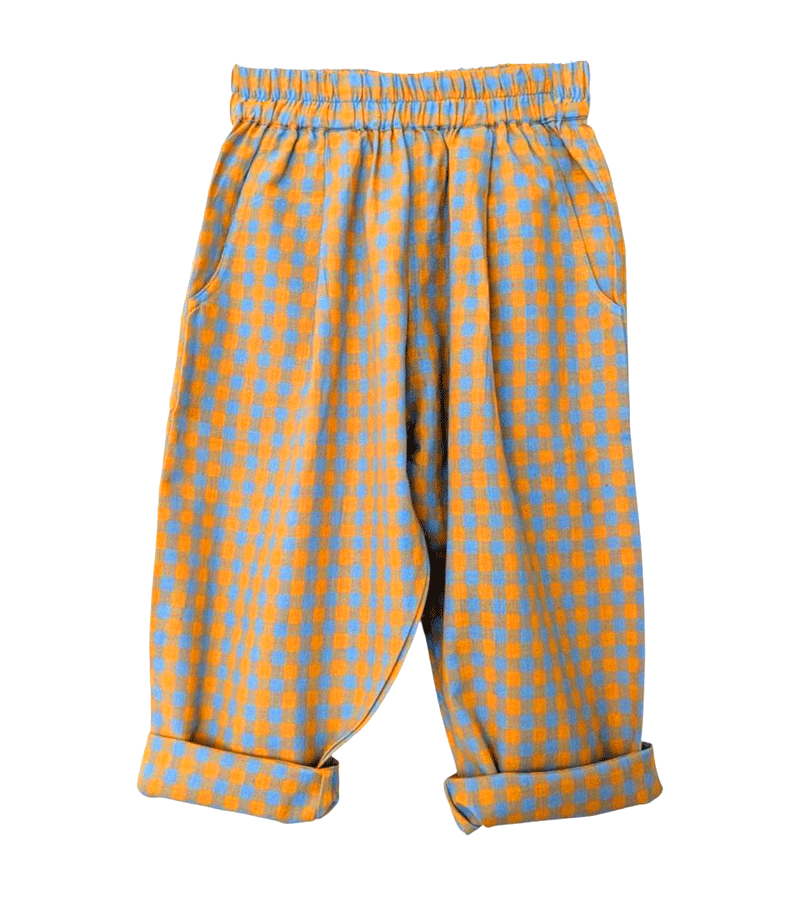 Tesu Check Handwoven Cotton Trousers