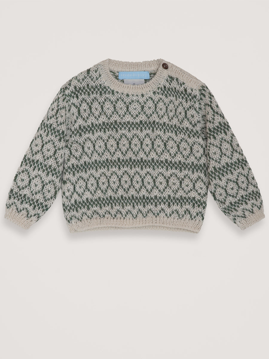 Baby Alapaca Pattern Sweater by Serendipity