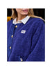 Women's Marine Gingham Reversible Sherpa Jacket by Arsene et Les Pipelettes
