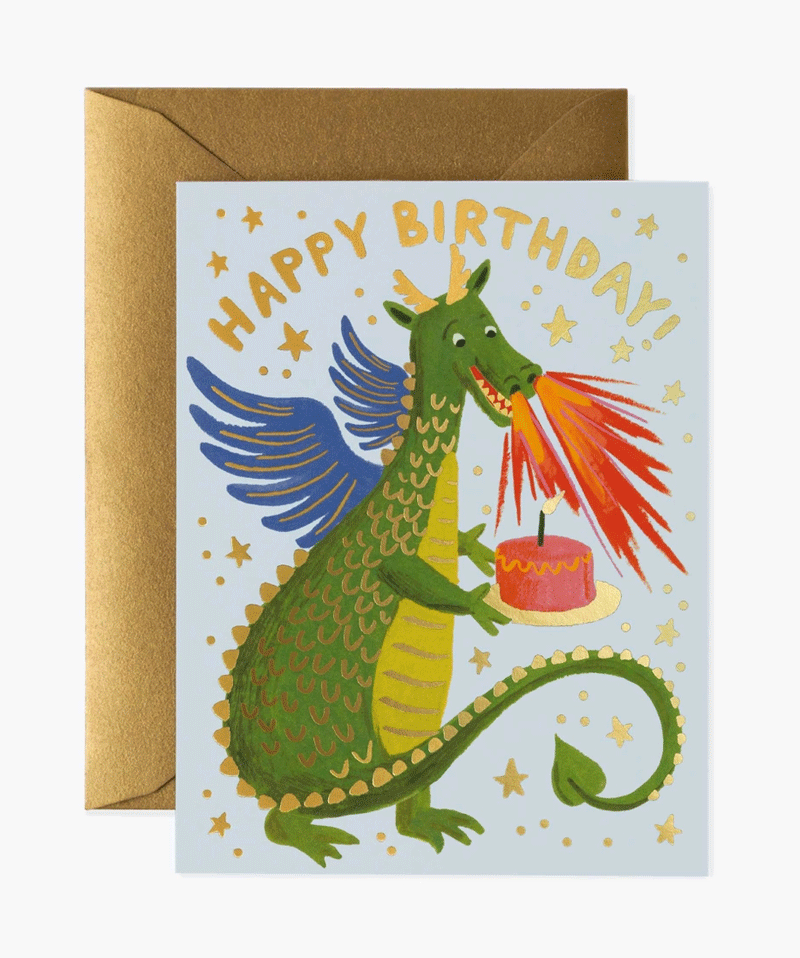 Birthday Dragon Card by Rifle Paper Co