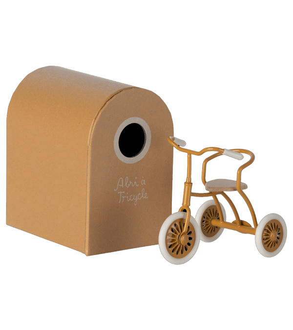 Ocher Mouse Abri a Tricycle by maileg