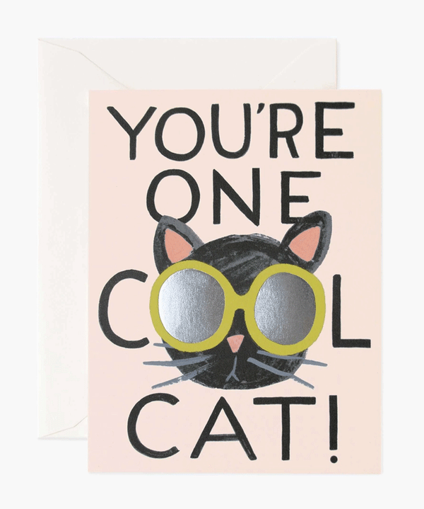 Cool Cat Greeting Card by Rifle Paper Co