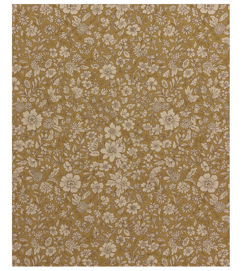 10m Roll of Ocher Blossom Wrapping Paper by maileg