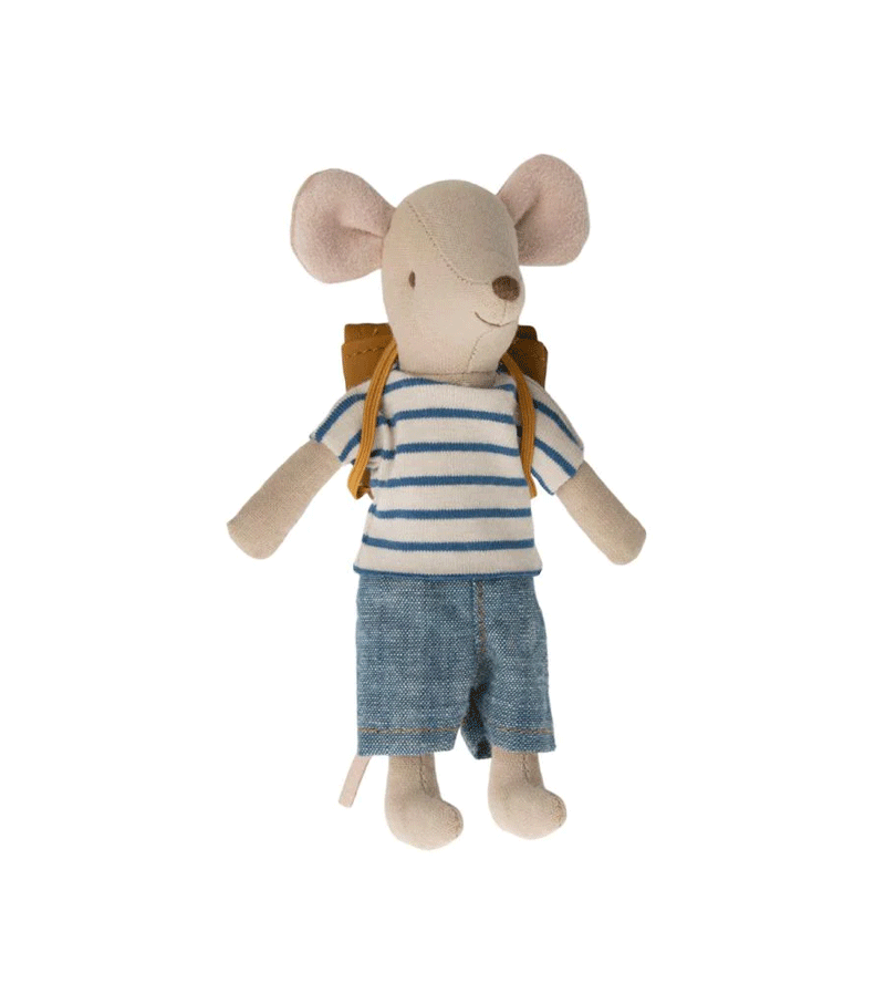Big Brother Mouse with Backpack by maileg