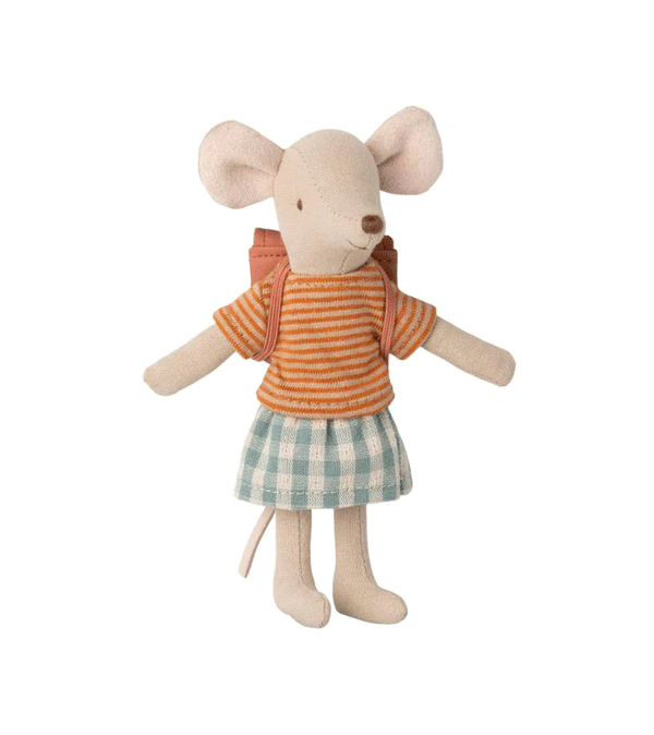 Big Sister Mouse with Backpack by maileg