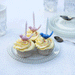 Set Of 6 Pastel Bird Cake Candleholders by Rex London