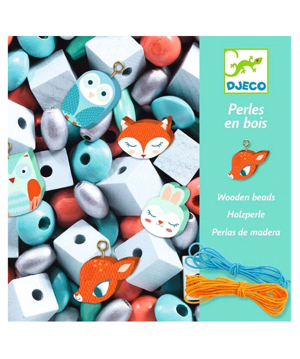 Little Animals Wooden Beads by Djeco