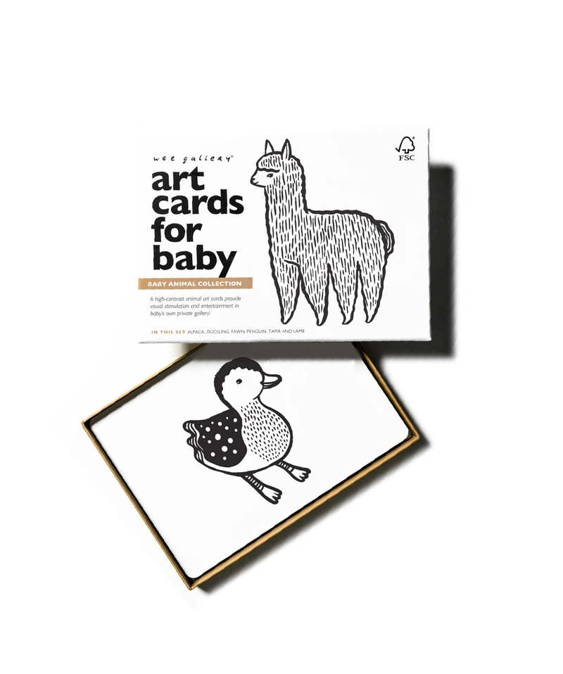 Baby Animals Art Cards for Baby by Wee Gallery - Niddle Noddle