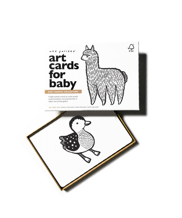 Baby Animals Art Cards for Baby by Wee Gallery - Niddle Noddle