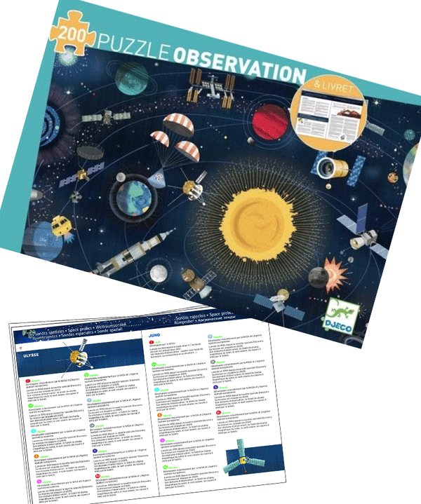 200pcs Space Observation Puzzle by Djeco