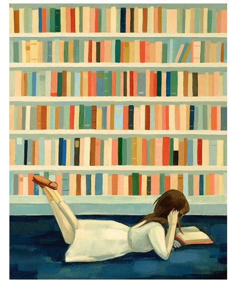 I saw her in the Library 8x10" Print by Black Apple