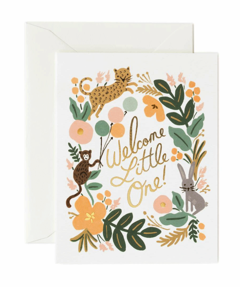 Menagerie Baby Card by Rifle Paper Co