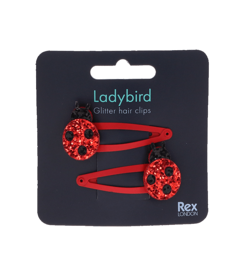 Set of 2 Glitter Ladybird Hair Clips