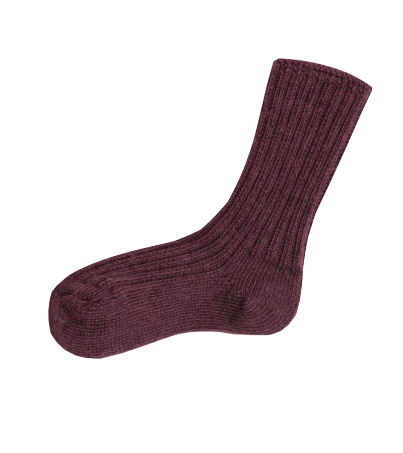 Dark Red Wool Socks by Joha