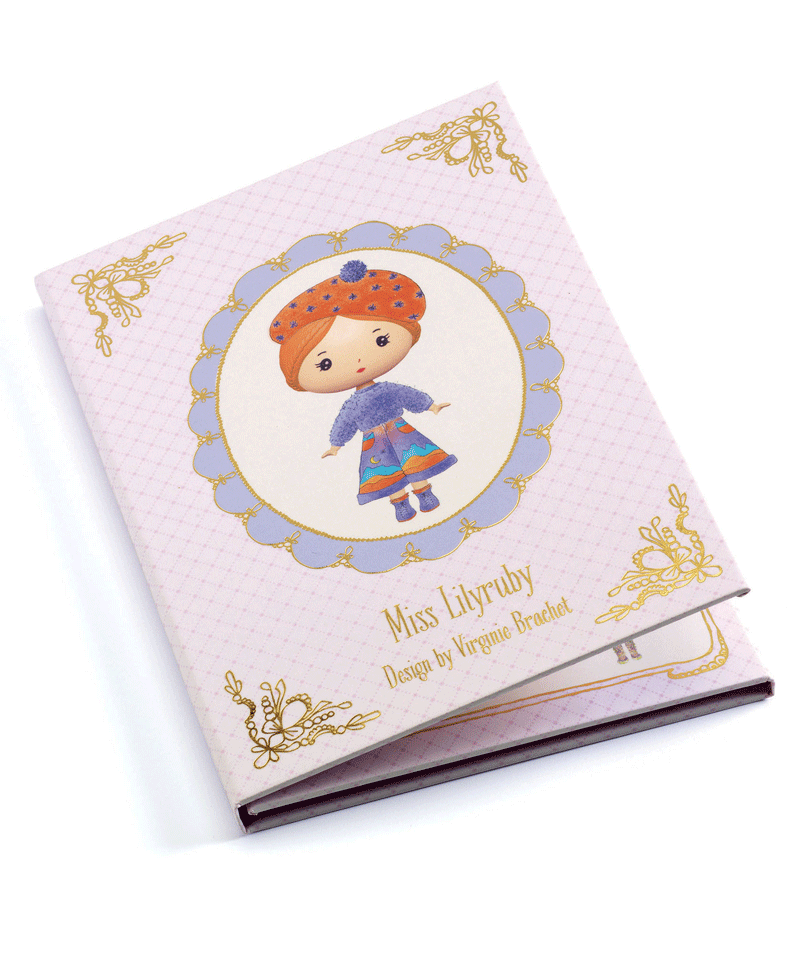 Miss Lilyruby Tinyly Reusable Sticker Book by Djeco