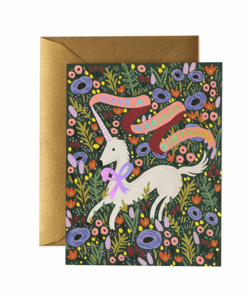 Unicorn Magical Birthday Card by Rifle Paper Co