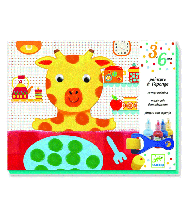 Cuddly Toy Sponge Paint Kit for Little ones by Djeco