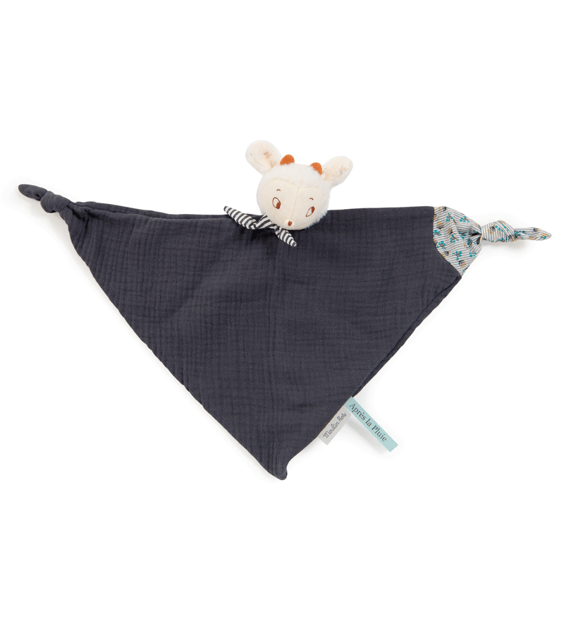 Apres la Pluie Nuage the Lamb Muslin Comforter by Lucille Michieli - Niddle Noddle