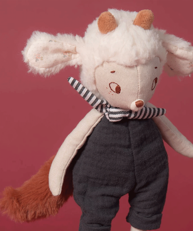 Nuage the Sheep Soft Apres la Pluie Toy by Lucille Michieli - Niddle Noddle