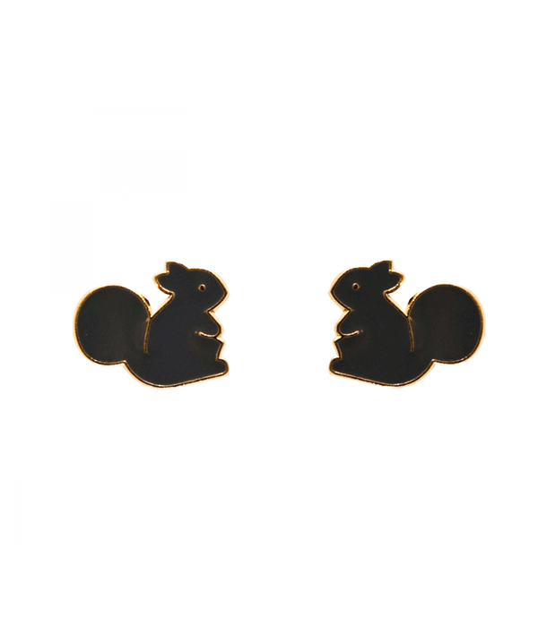 Black Squirrel Earrings by Acorn & Will