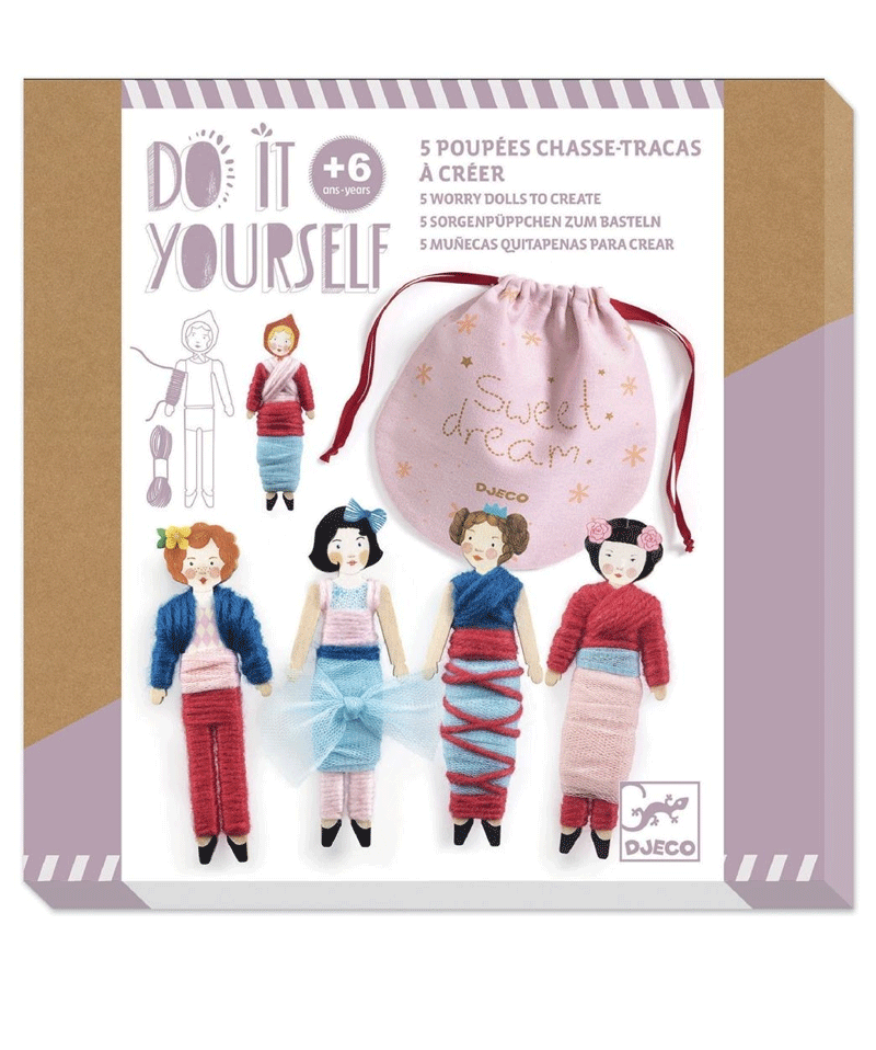 DIY Sweet Night Worry Dolls by Djeco - Niddle Noddle