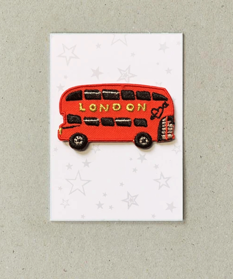 London Bus Iron on Patch by Petra Boase