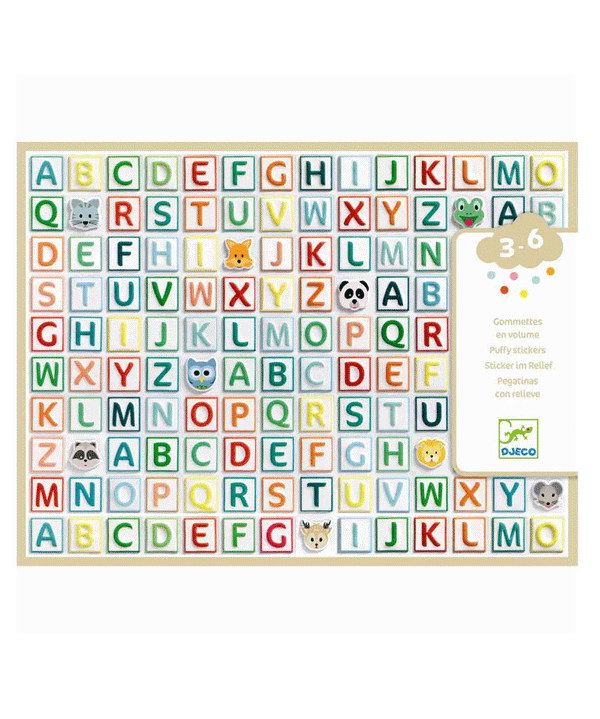 Large Puffy Alphabet Stickers by Djeco