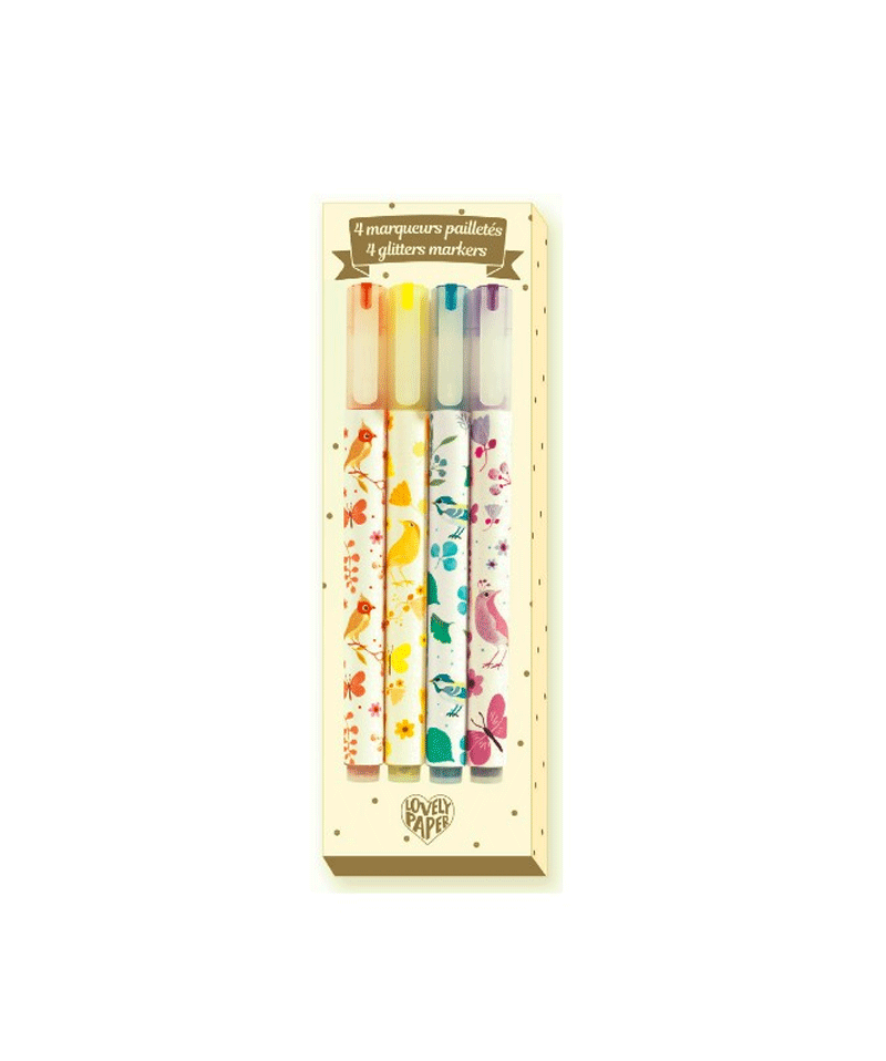 Tinou Glitter Markers by Djeco