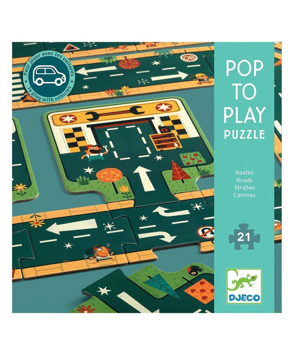Roads - Pop to Play Puzzle by Djeco