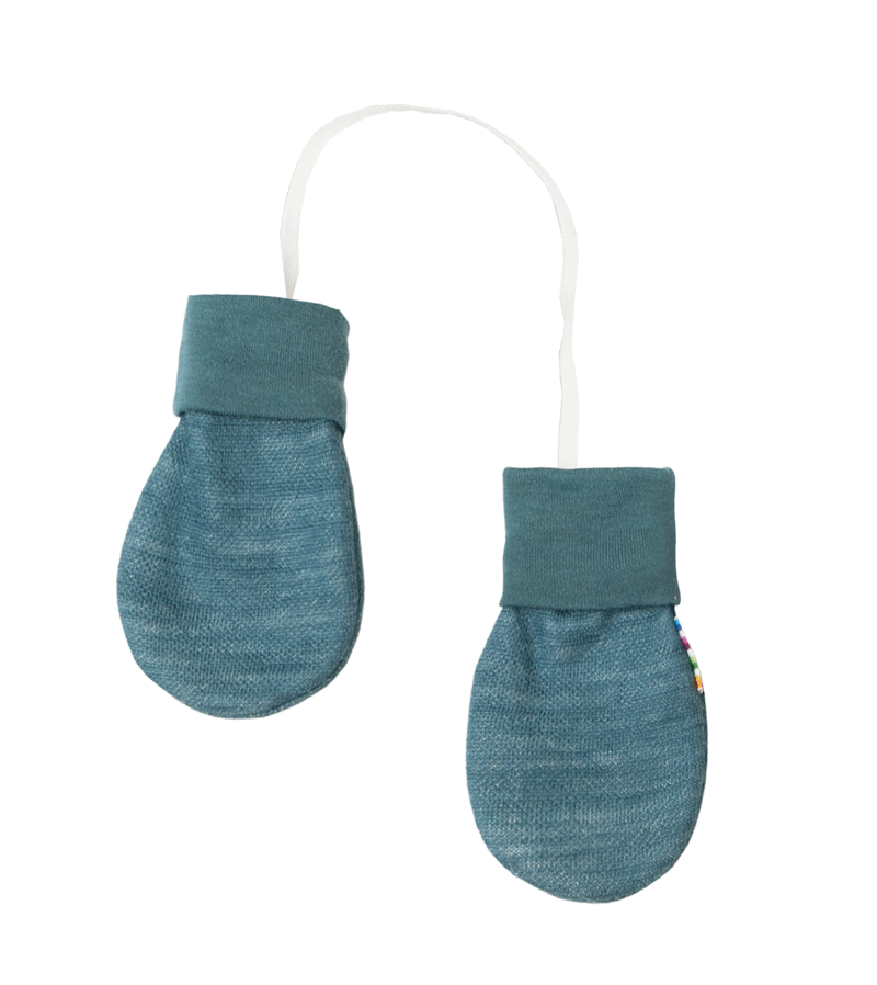 Teal Baby Mittens by Joha