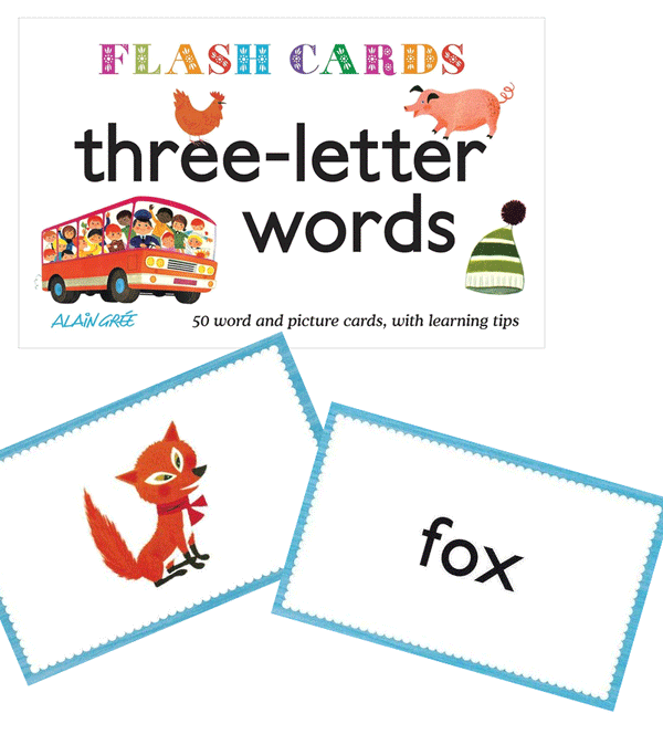 Three-Letter Words Flash Cards by Alain Gree
