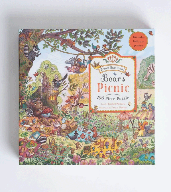 100 pcs Bears Picnic Puzzle by Freya Hartas