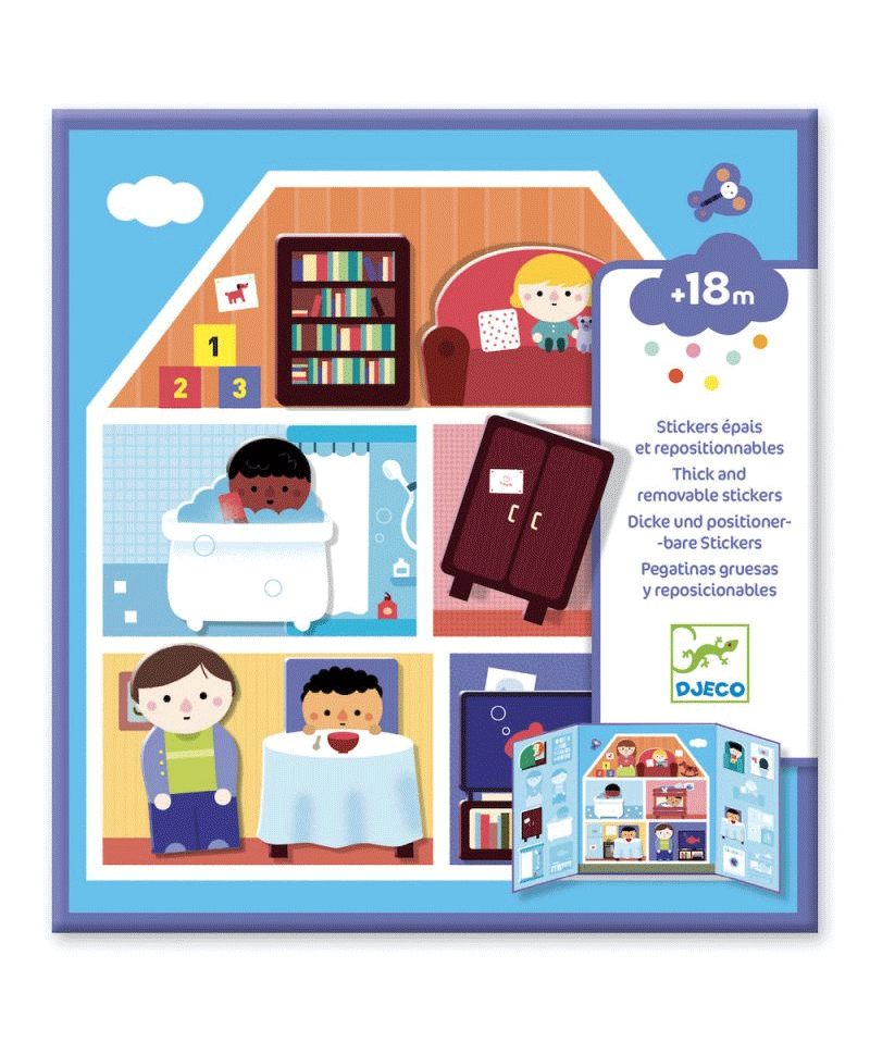 The House Reusable Sticker Book by Djeco