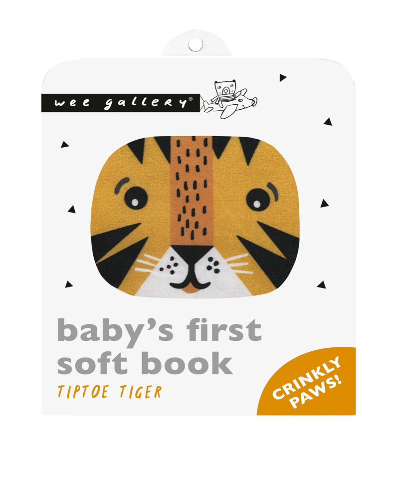 Tiptoe Tiger Organic Cotton Soft Cloth Book by wee gallery - Niddle Noddle